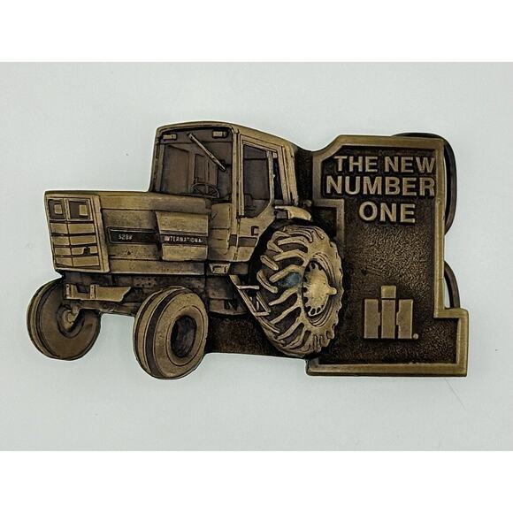 International Harvester Spec-Cast Brass Belt Buckle IH 5288 Tractor Farm Ag - Picture 5 of 6